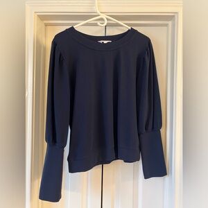 Apiece Apart Olimpio Sweatshirt in Navy, size XL.
